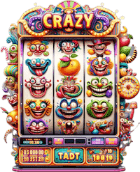 Illustration af en crazy slot spillemaskine på nettet
